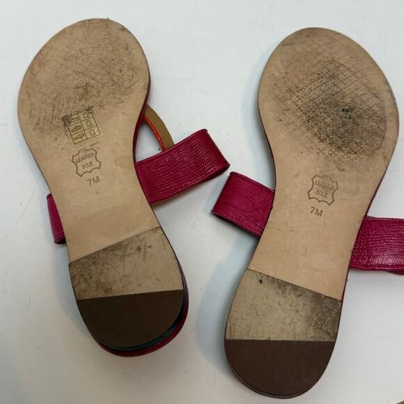 Tory Burch Pink Orange Kira Thong Sandals Sz. 7 - Picture 3 of 6